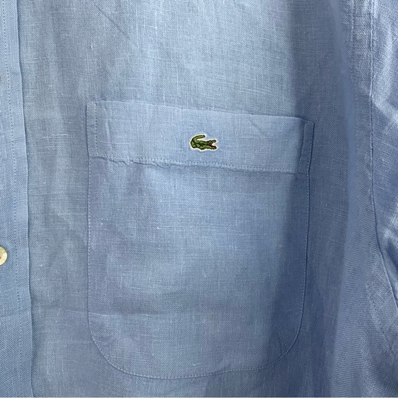 Lacoste Men's Light Blue Button Down Shirt - Picture 3 of 6